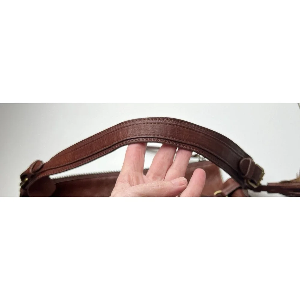 Margot  Genuine Leather Brown Purse  Bag with Tassel Detail